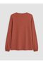 Orange Tie-Neck Embroidered Blouse - 2