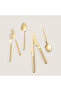 Destina 18 Piece Dessert Fork Spoon Knife Set Shiny Gold