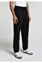 Relaxed Fit Mid Waist Straight Men's Black Sweatpants - 4