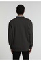 Relaxed Fit Round Neck Plain Men's Anthracite Sweatshirt - 2