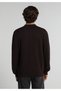 Regular Fit Polo Neck Jacquard Men's Brown Sweater - 2