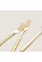 Destina 18 Piece Dessert Fork Spoon Knife Set Shiny Gold - 5