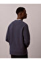 Men's Blue Sweatshirt with Brand Logo, Suitable for Daily Use - 3