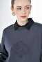 Patterned Rayon Sweatshirt Smoked - 7
