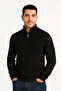Men's Half-Zip Knit Sweater – Thessaloniki Knit, Stand Collar, Cotton Woven, Regular Fit Long Sleeve K - 4