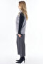 High Collar Fur Detailed Vest Gray - 4