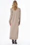 Belted Knitwear Dress Mink - 5