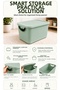 2-Piece 19Lt Storage Box with Lid - Decorative Organizer Multi-Purpose Closet Organizer Basket Green - 3