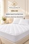 2-Piece Quilted Liquid-Proof Mattress Cover Fully Elastic Fitted Fiber-Filled Mattress Protector - 4