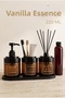 Amber Glass Bathroom Set with Stand |   425 ml |   Glass Soap Dish, Toothbrush Holder, Room Essence |   220 ml Vanilla
