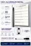 Metal Writable and Erasable Planner - Minimalist Beige Magnetic Refrigerator Shopping List with Pen V - 2