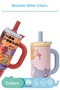 950ml Tumbler Patterned Series Shiny Body With/Without Straw Detox Large Handle Sus304 Stainless Steel Thermos - 7