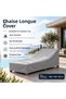Gray Sunbed Protection Cover 260 × 160 × 80 cm Outdoor Furniture Cover - 4