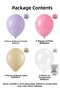 Lavender Candy 20-Piece Balloon Set – Transparent 11-Inch Party Balloons with Macaron Lilac, Pink, Sea Sand, and Silver Confetti - 3