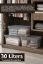 2 Pieces 30Lt Elora Storage Box - Multi-Purpose Lockable Lid Cabinet Organizer Organizer Box Gray - 2