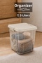 7.5Lt Elora Organizer Box - Lockable Lid Deep Cabinet Organizer Storage Box Beige