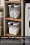 2-Pack 15Lt Deep Elora Storage Box - Bathroom Organizer Lock Lid Organizer Detergent Container Transparent - 2