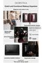 Crocodile Shiny Leather Black Organizer Makeup Bag & Multi-Purpose Clutch Evening Event Portfolio Handbag