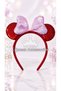 Red Minnie Mouse Ears with Sequins and Pink Bow Crown for Children and Adults Party Entertainment Crown - 3