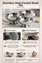 11 cm Steel Footed Ice Cream Bowl Set, Turkish Delight Bowl, Snack Bowl, Presentation Bowl - 4