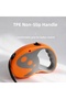 Automatic Retractable Dog Leash 7 Meters - 30 kg Capacity with Tpe Non-Slip Handle (Orange) - 2