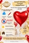 18 Inch 46 cm Heart Foil Balloon Inflatable with Helium and Air Party Decoration Balloon - 4