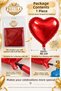 18 Inch 46 cm Heart Foil Balloon Inflatable with Helium and Air Party Decoration Balloon - 6