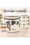 3-Layer 304 Stainless Steel Food Thermos Heat-Insulated Leak-Proof Lunch Box with Thermal Bag - 5