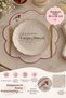 2 Pieces Love Birds Model Double Row Embroidered Red American Service Plate Set - 5