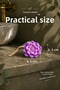 Leafy Purple Water Lily Shaped Solid Soap 9.5 X 3.5 cm Hangable Decorative Bath Hand Soap - 4