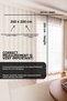 Milano Series Embossed Textured Background Curtain Cream | Drawstring Extra Foam, Cornice Compatible Background Curtain - 6