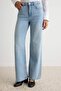 Premium Açık Mavi Tencel Karışımlı Normal Bel Wide Leg Geniş Paça Jeans TWOAW27JE00064 - 3