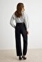 Premium Siyah Tencel Karışımlı Yüksek Bel Straight Jeans TWOAW27JE00200 - 6