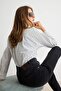Premium Siyah Tencel Karışımlı Yüksek Bel Straight Jeans TWOAW27JE00200 - 3