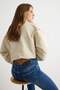 Premium Koyu Mavi Orta Esnek Düşük Bel İspanyol Paça Flare Jeans TWOAW27JE00204 - 3