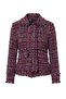Fuchsia Zippered Tweed Jacket Twoaw27Ce00054