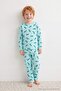 Mint Boy's Crocodile Printed Pajama Set Tkdaw27Pt00034 - 2