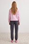 Anthracite Antique/Faded Effect Elastic Waist Jogger Knitted Sweatpants Twoaw27Ea00029 - 2