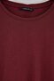 Burgundy Striped Crew Neck Knitted Large Size Pajama Set Tbbaw26Ai00014 - 2