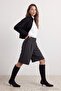 Anthracite Melange Long Fabric Shorts & Bermuda TWOAW26SR00052 - 2