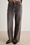 Kahverengi Kemer Detaylı %100 Pamuk Yüksek Bel Wide Leg Jeans TWOAW27JE00158 - 3