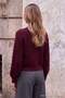 Wardrobe Essentials Bordo Yumuşak Dokulu V Yaka Düşük Kol Triko Hırka TWOAW27HI00150 - 3