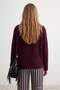 Plum Boat Neck Soft Textured Knitwear Sweater Twoaw27Kz00173 - 3