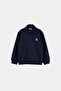 Lacivert Pamuklu Baskılı Dik Yaka Regular Erkek Çocuk Örme Sweatshirt TKDAW26SW00038