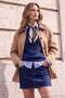 Wardrobe Essentials Bej PU Yaka Detaylı Oversize Midi Trençkot TWOAW27TR00028 - 3