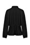 Siyah Soft/Yumuşak Dokunuşlu Relaxed Fermuarlı Beli Lastikli Örme Hırka/Sweatshirt TWOAW27SW00057 - 8