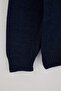 Lacivert Wardrobe Essentials Geniş Kesim Yumuşak Dokulu Fermuarlı Triko Hırka TMNAW27HI00006 - 5