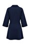 Lacivert Studio Collection A-line/Çan Form Polo yaka Fermuarlı Midi Örme Elbise TWOAW27EL00220 - 3