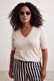Wardrobe Essentials Bej Mevsimlik İnce Triko Kazak TBBAW27AN00032 - 2