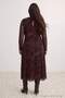Kahverengi*001 Soyut Desen Büzgü / Drape Detaylı Maxi Örme Elbise TBBAW27AH00037 - 4